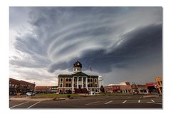 Storm Photography Print: Oklahoma Courthouse Supercell Thunderstorm Photo
