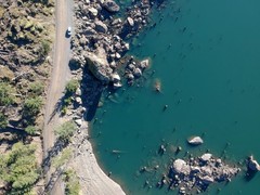 Lake Cushman Winter/Aerial View Print #1