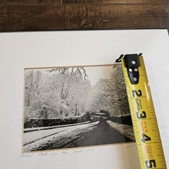Vintage Photograph Framed Black White Signed CENTRAL PARK , NEW YORK Snow Winter
