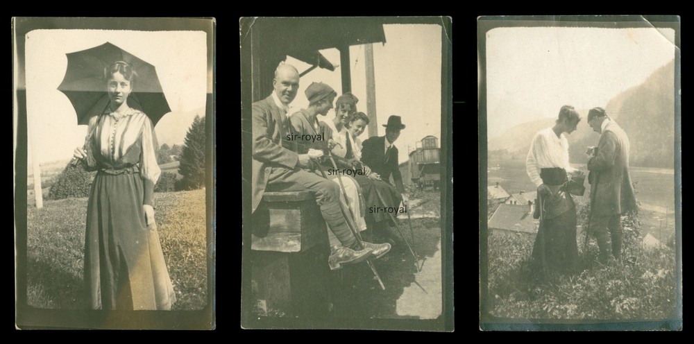 3x Bad Kohlgrub 1917 – People Going On Vacation – 1910s – Photo 5x8cm