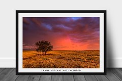 Prairie Photography Print: Oklahoma Landscape Stormy Sky Plains Western Photo