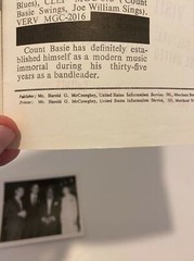 Count Basie and USIS Ambassador 1971 Photograph Black and White 6.5″ X 5″