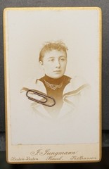 Photo Portrait CDV KAB Woman Doctor Mulhouse Alsace Jewelry Model Necklace 1893 Name