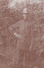 Photo on Cardboard – Fireman – Circa WW1