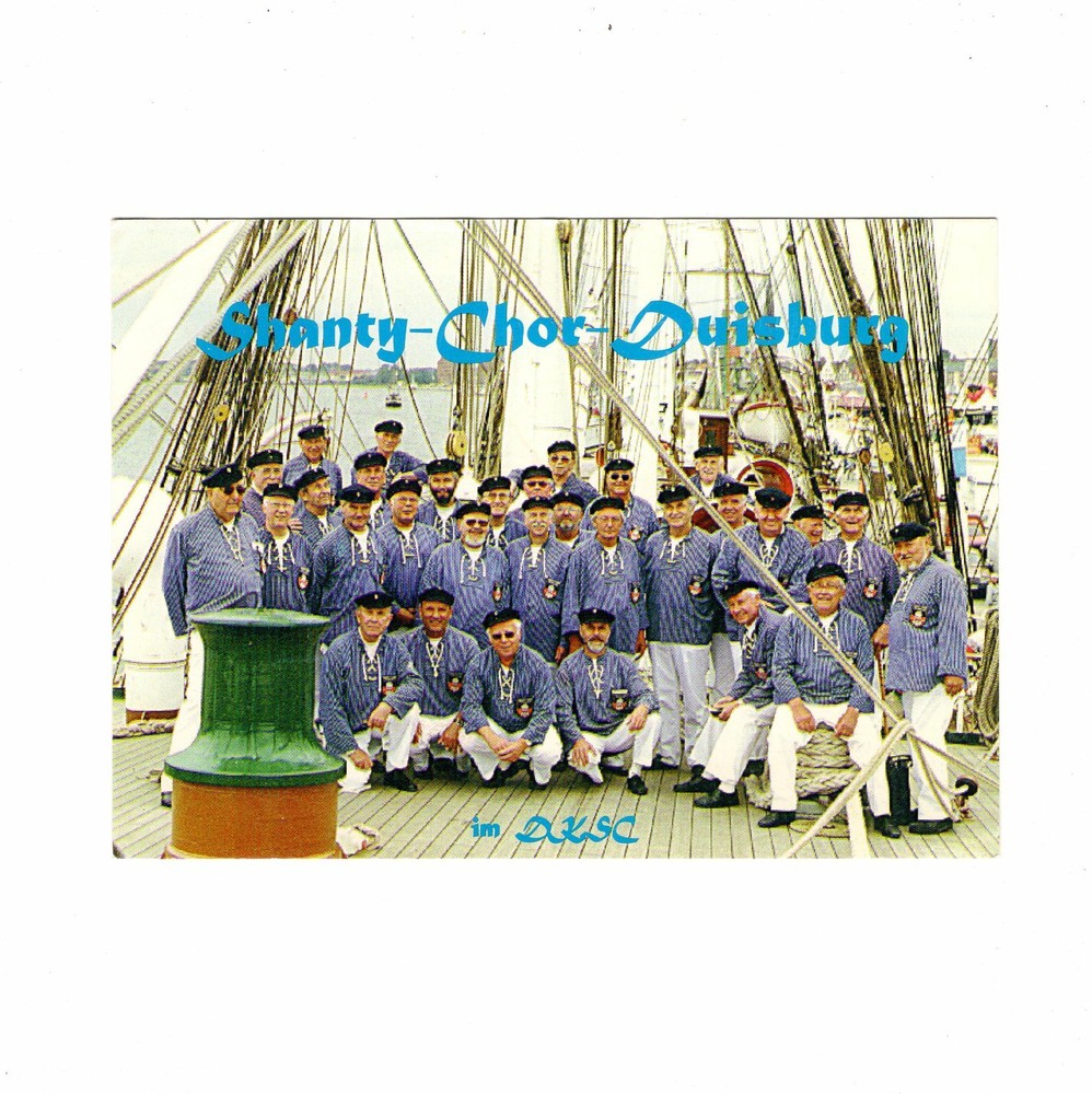 Postcard Shanty Choir Duisburg with autographs