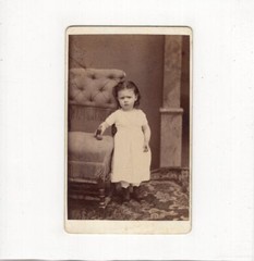 Wode / Stix CDV Photo Cute Little Girl – Casting 1870s