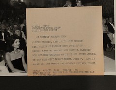 Jackie Onassis and Bill Walton at a NYC fashion show photograph 7×9, b/w 1976