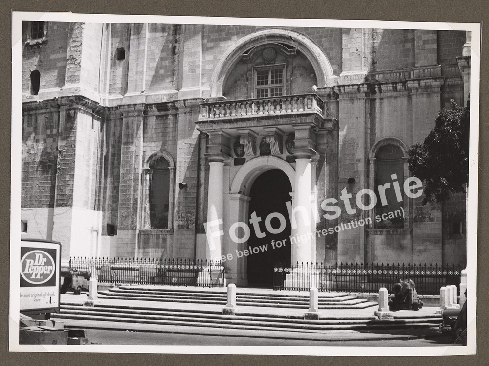 Photo Malta Church Entrance Advertising Dr Pepper Street 1960s