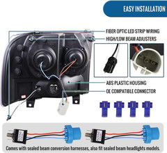 – Fits 1999-2004 Ford F250 F350 F450 F550 Super Duty 2000-2004 Excursion Upgrade