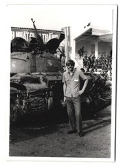 Photograph Saigon / Vietnam, tank, tank at a parade in the stadium