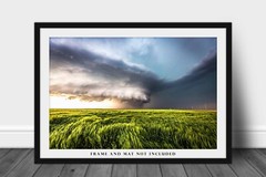 Storm Photography Print: Kansas Supercell Thunderstorm Extreme Weather Picture