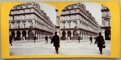 Paris Instantané Place Des Pyramides Photo 1889 Stereo Vintage Album
