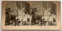 Life Of Couple Scene Comic Les Escrocs 1897 Photo Stereo Vintage Album