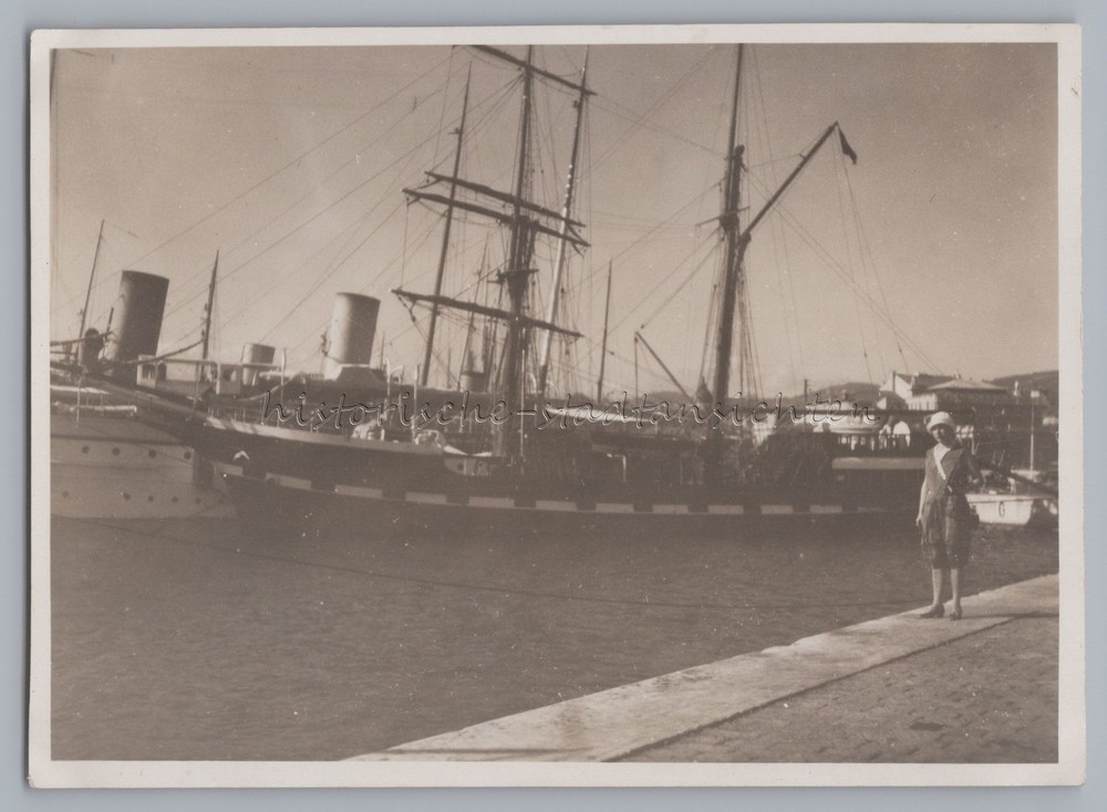 Cannes France – Sailing Ship Steamer Port – Atles Photo 1920s 1930s