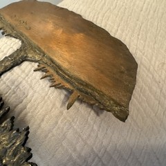 LARRY LEWIS wall hanging Tree Rustic Bronze/Copper look approx size 14×9.5 in.