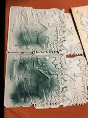 Two Vintage Cardboard Christmas Decorations, Germany Circa 1830 TE090925/509