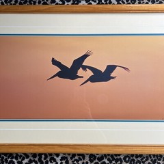 Thomas Mangelsen Signed Art Photo Ltd Pelicans Birds Wings At Dusk Numbered MCM