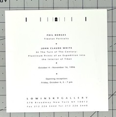 PHIL BORGES (b. 1942) Art Announcement Card 1996 – Tibetan Portraits