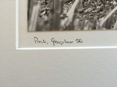 BRUCE BLUM SIGNED B&W Photo Print (14″X 17 3/4″)-«Porch Georgetown SC «