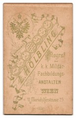 Photograph L. Hölbling, Vienna, Mariahilferstr. 25, K.u.k. soldier in uniform with