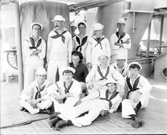 U.S.S. New York group of sailors Photograph – Vintage Photo from 1893