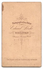 Photograph Eduard Lösche, Rudolstadt, Mauer-Straße 27, portrait of a young woman