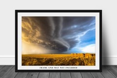 Great Plains Photo Print | Storm Over Farm Picture | Oklahoma Wall Art