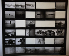 Photo Print Large Contact Sheet 1980 Various Views Normandy 40X50cm