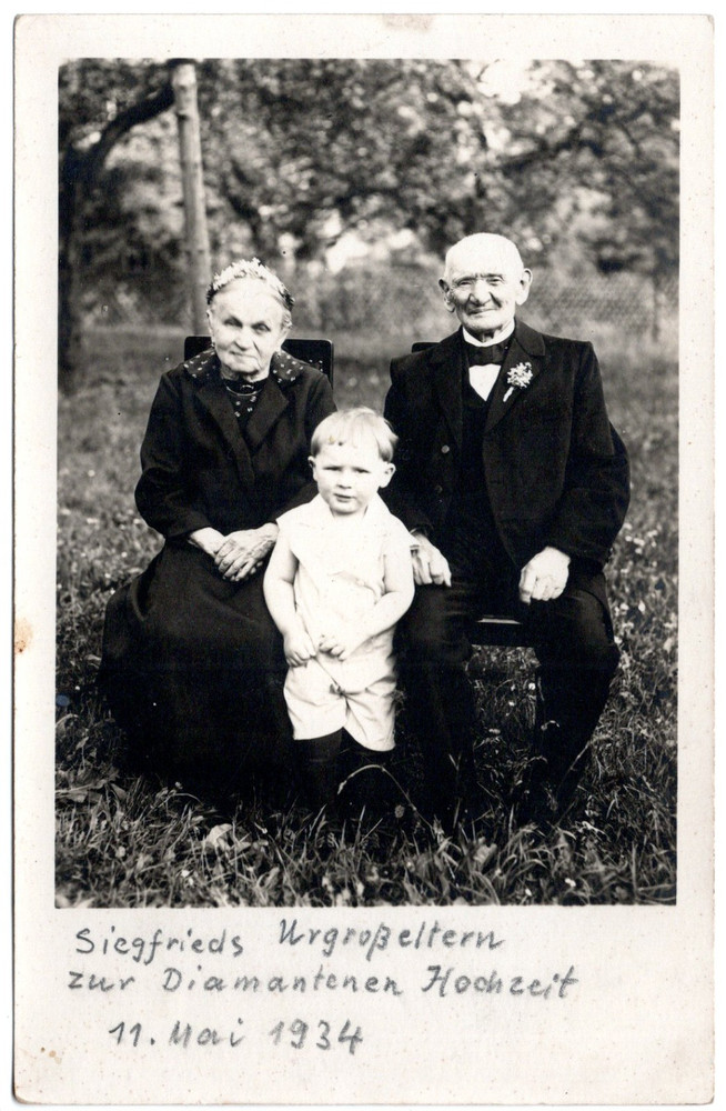 Photo Postcard – Diamond Wedding 1934 – Telegram on Back – Rare! (B1 105)