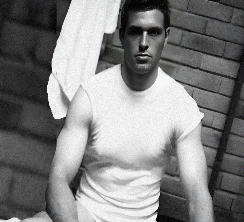 VINTAGE MALE PORTRAIT #1123-832 -rugby men -sean -free shipping in usa