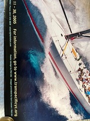Hawaiian Marine poster Transpac 2005 large L.A. to Honolulu Yacht Race size 20″
