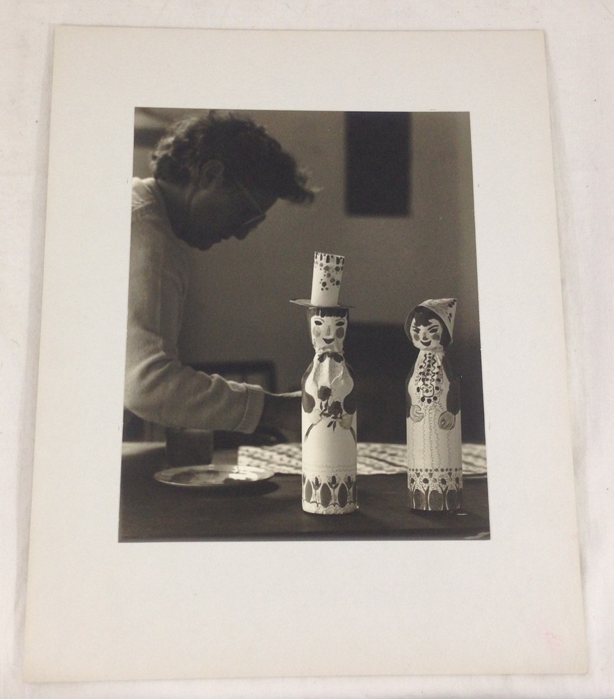 Vintage Black & White Photo M Kazan WINE BOTTLE DOLLS ANTIGUA GUATEMALA 1968 #5