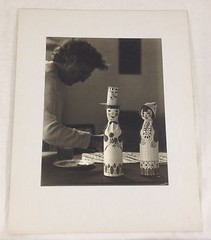 Vintage Black & White Photo M Kazan WINE BOTTLE DOLLS ANTIGUA GUATEMALA 1968 #5