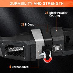 Rear Bumper Fit for Chevy Silverado 1500 GMC Sierra 2007-2013 | Heavy Duty Back