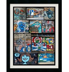 BRAZIL WALL GRAFFITI POSTER PRINT RIO DE JANEIRO COLLAGE STYLE 12×18