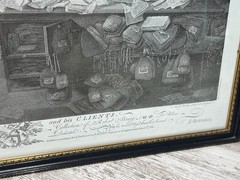 Print The Country Attorney and His Clients Professionally Framed 23”x18.5” Vtg