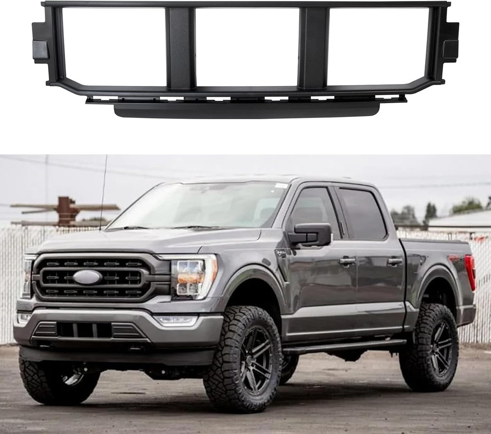 Front Bumper Grille for Ford F150 2021-2023, Lower Center Bumper Cover Insert Pa