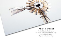 Country Photography Print – Picture of Aermotor Windmill Head in Oklahoma