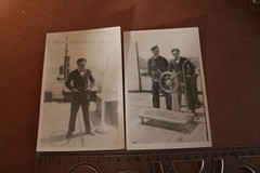 Two Great Old Photos – Potraits – Officer of the Navy? on ship 20-30s yes
