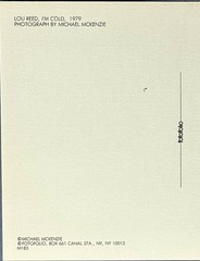 Lou Reed, I’m Cold, 1979 Art Photo Print Card Fotofolio 4”x6”