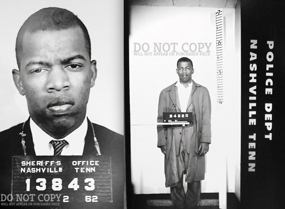 John Lewis Mugshot Photograph 11 X 15 – 1962 Nashville Mug Shot Photo – Poster