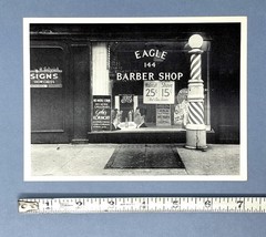 Rudy Burckhardt (1914-1999) Art Announcement Card 1975 – Eagle Barber Shop 1939