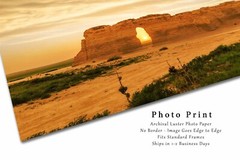 Great Plains Photography Print – Picture of Monument Rocks at Sunset in Kansas