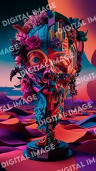 Digital Art Picture Image Photo Wallpaper Background Desktop AI – 3D Cubist Art