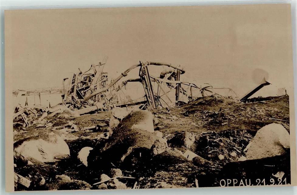 13269605 – 6700 Oppau buildings destroyed by explosion 1921 place