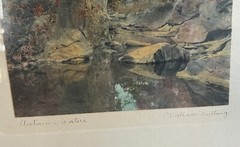 Wallace Nutting Hand Colored Photo «Autumn Waters» Original Frame