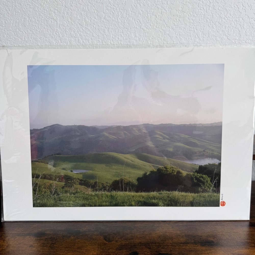 VTG Photography Art Print Landscape Hills With Lake 2004 Sealed Packaging 19×13″