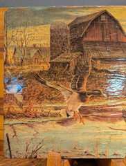 Vintage Terry Redlin «Morning Chores» 1979 The Farmer Magazine Farm Duck Outdoor