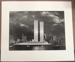 1977 Large George Forss Signed Photograph, «QE2 in New York»