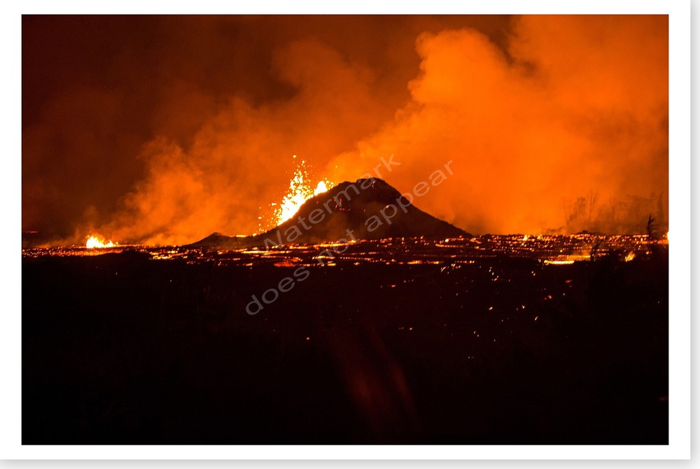 Volcanic Lava Fissures 2018 Pahoa Hawaii Kīlauea Volcano Silver Halide Photo